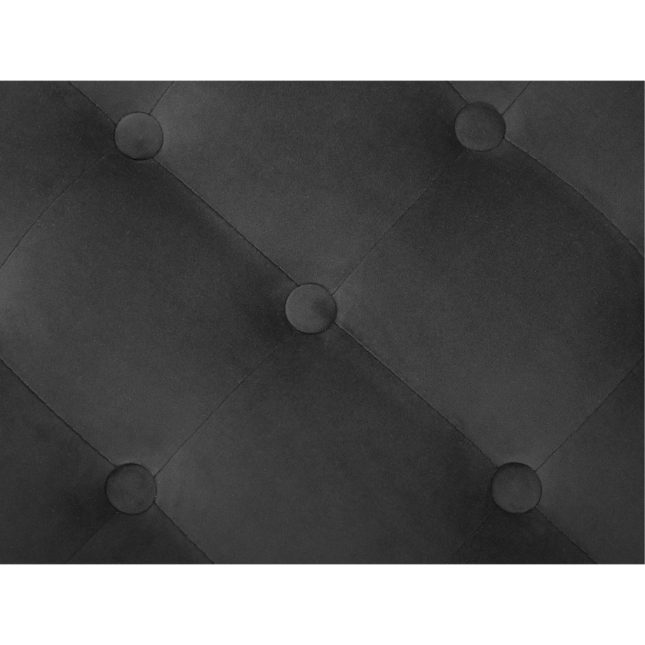 Puf welurowy ⌀ 55 cm czarny TAMPA