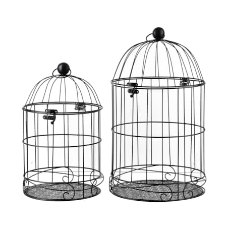 MARLISE Komplet 2 klatki dekoracyjnel:śr,30xh54CM m:śr,25xh42cm