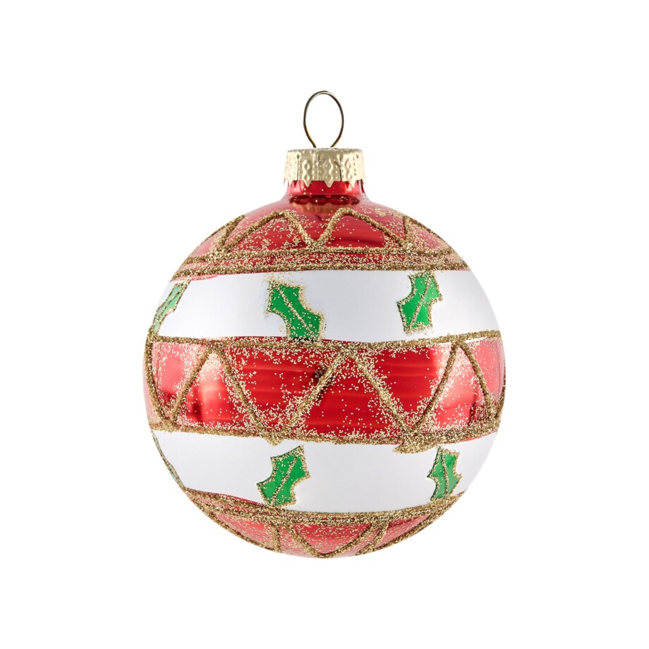 Zestaw 70 bombek TWINKLE Szkło Czerwony/ zielony