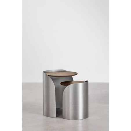 Komplet stolików Xireisa z drewna mango i stali nierdzewnej