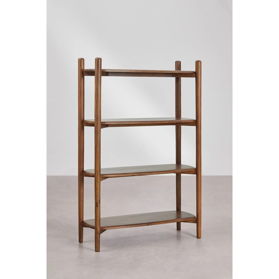 Regał z 4 półkami z drewna mango, 110x170 cm, Gina