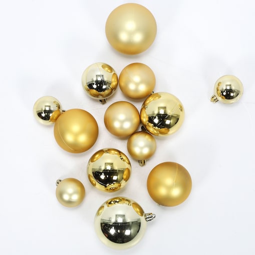 Zestaw bombek świątecznych w różnych rozmiarach, 60 szt.