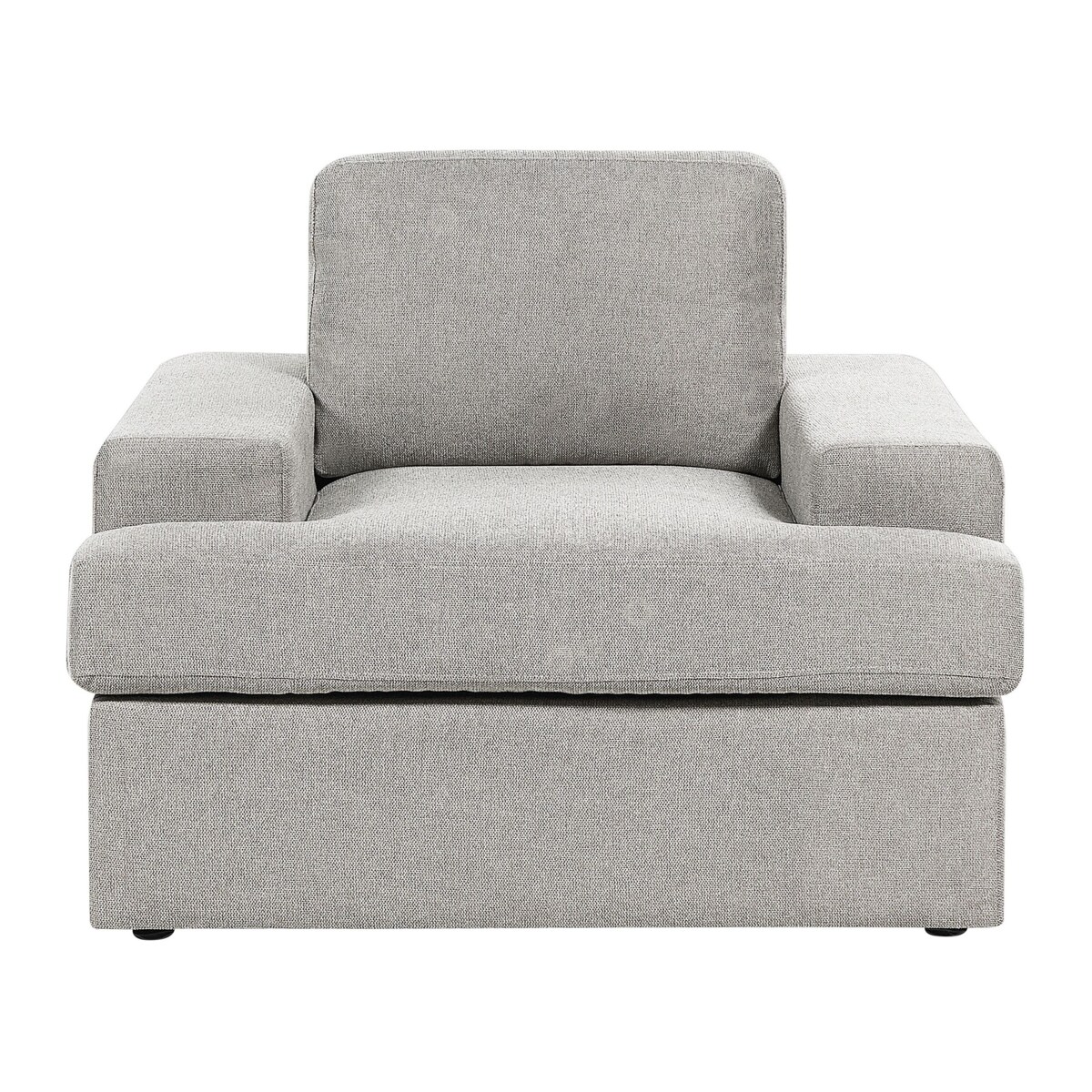 Fotel tapicerowany jasnoszary ALLA