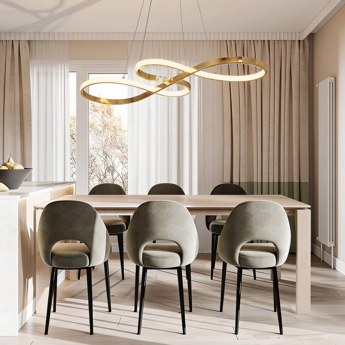 Lampa wisząca Light Prestige Infania złoty LED CCT 3000K/4000K/6000K (regulowana) 1 szt.