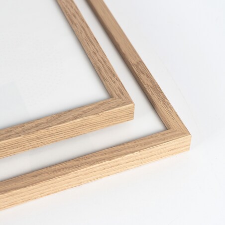 Ramka na zdjęcia 40x60 cm ramka drewniana dębowa naturalna foto ramka z litego drewna dębowego prostokątna OAK FRAMAI