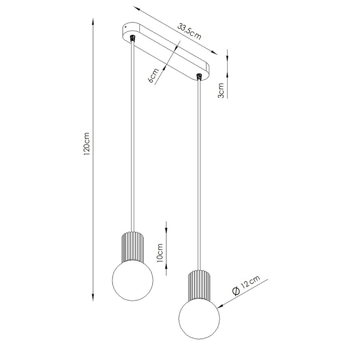 Lampa wisząca HALO 2L burgund