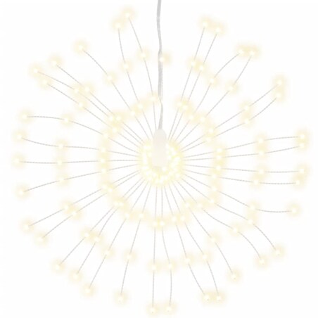 vidaXL Ogrodowa lampka fajerwerkowa, ciepła biel, 20 cm, 140 LED