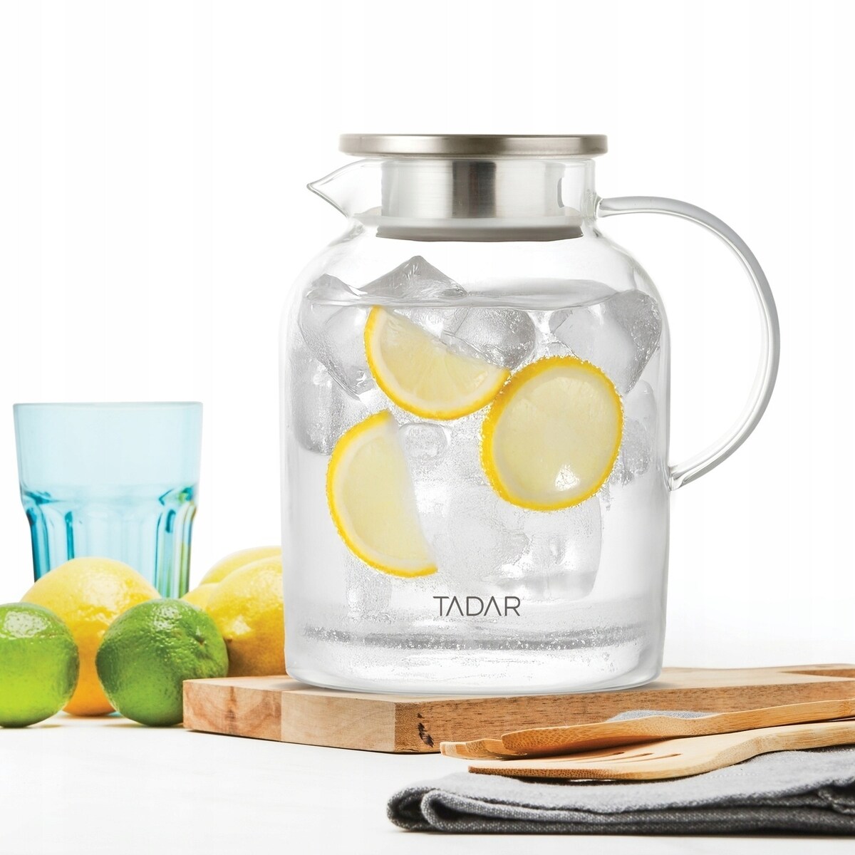 Dzbanek SZKLANY do herbaty borokrzemowy 1,2 L na napoje soki kompot zioła