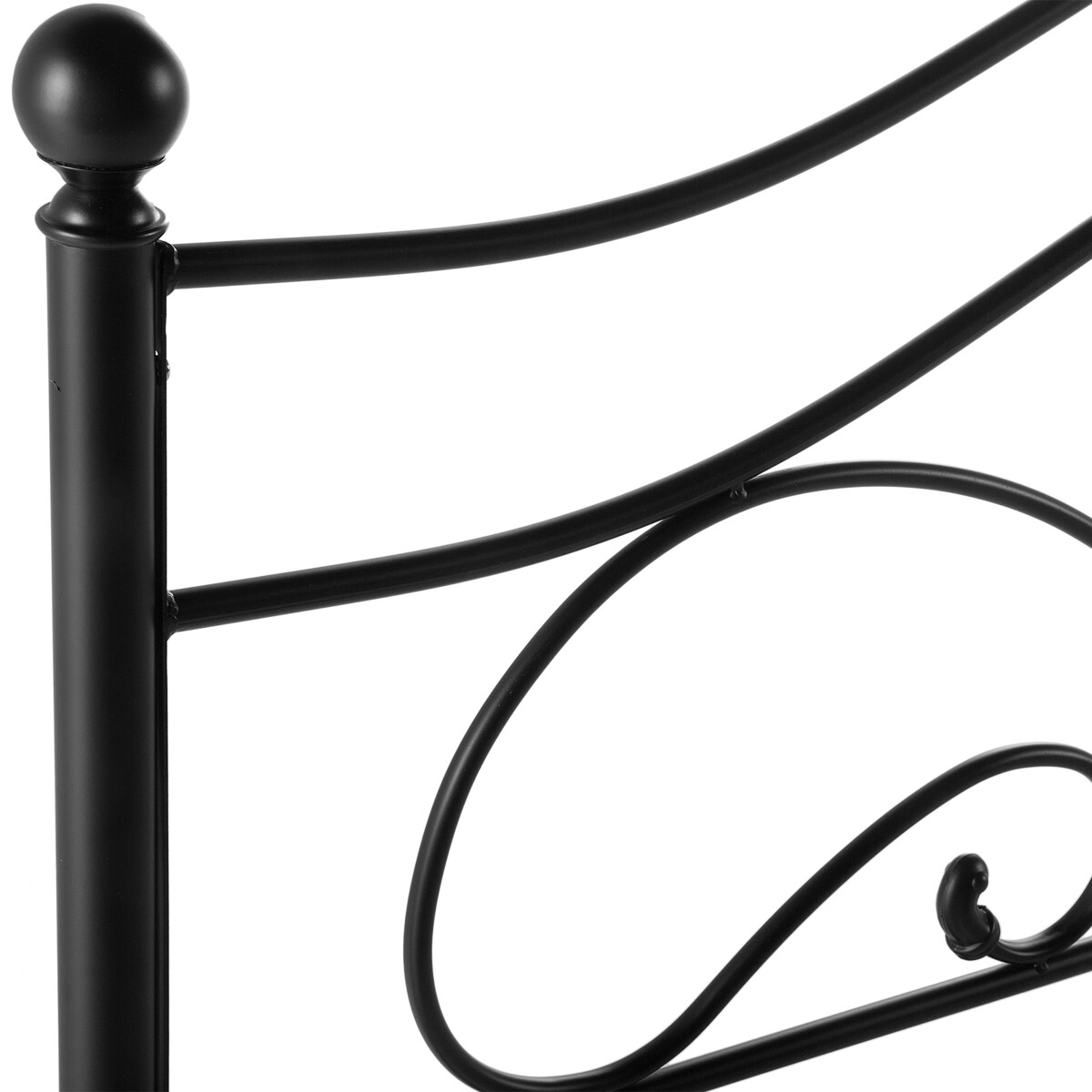 Łóżko Metal LYRA 180 x 200 cm Czarny
