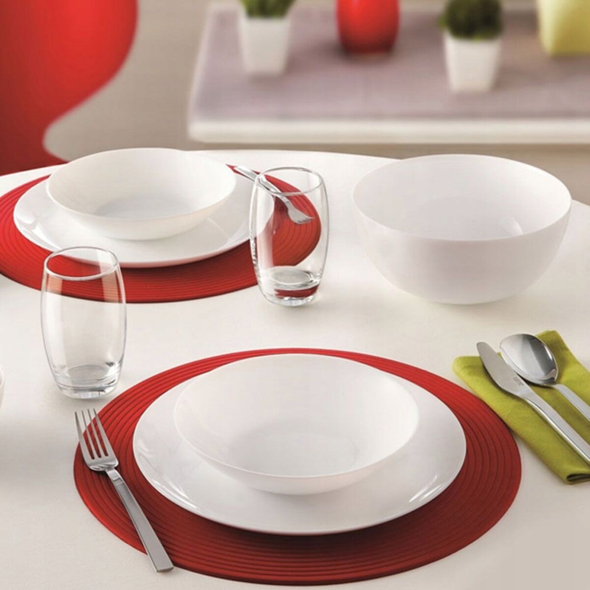 KOMPLET OBIADOWY DIWALI BIAŁY 6 osób LUMINARC