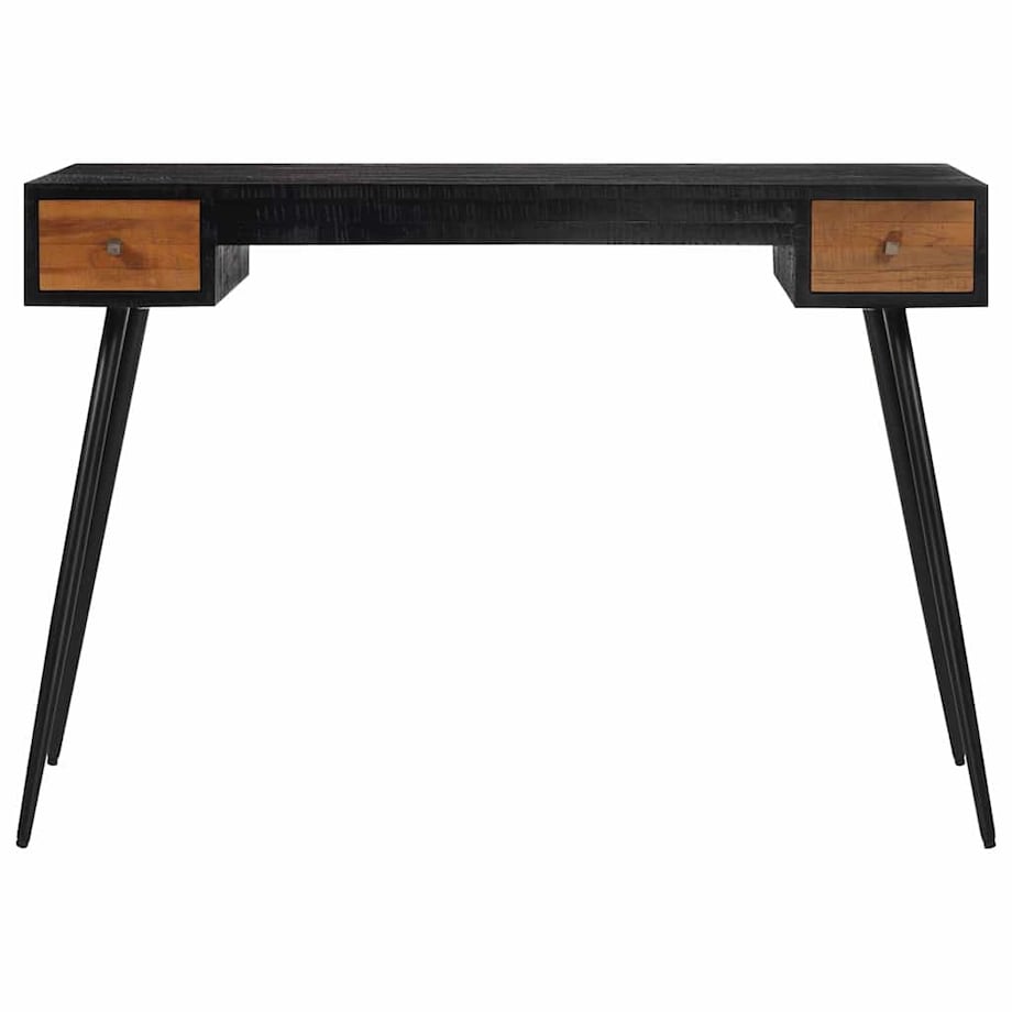 vidaXL Biurko, 117x56,5x75 cm, lite drewno z odzysku