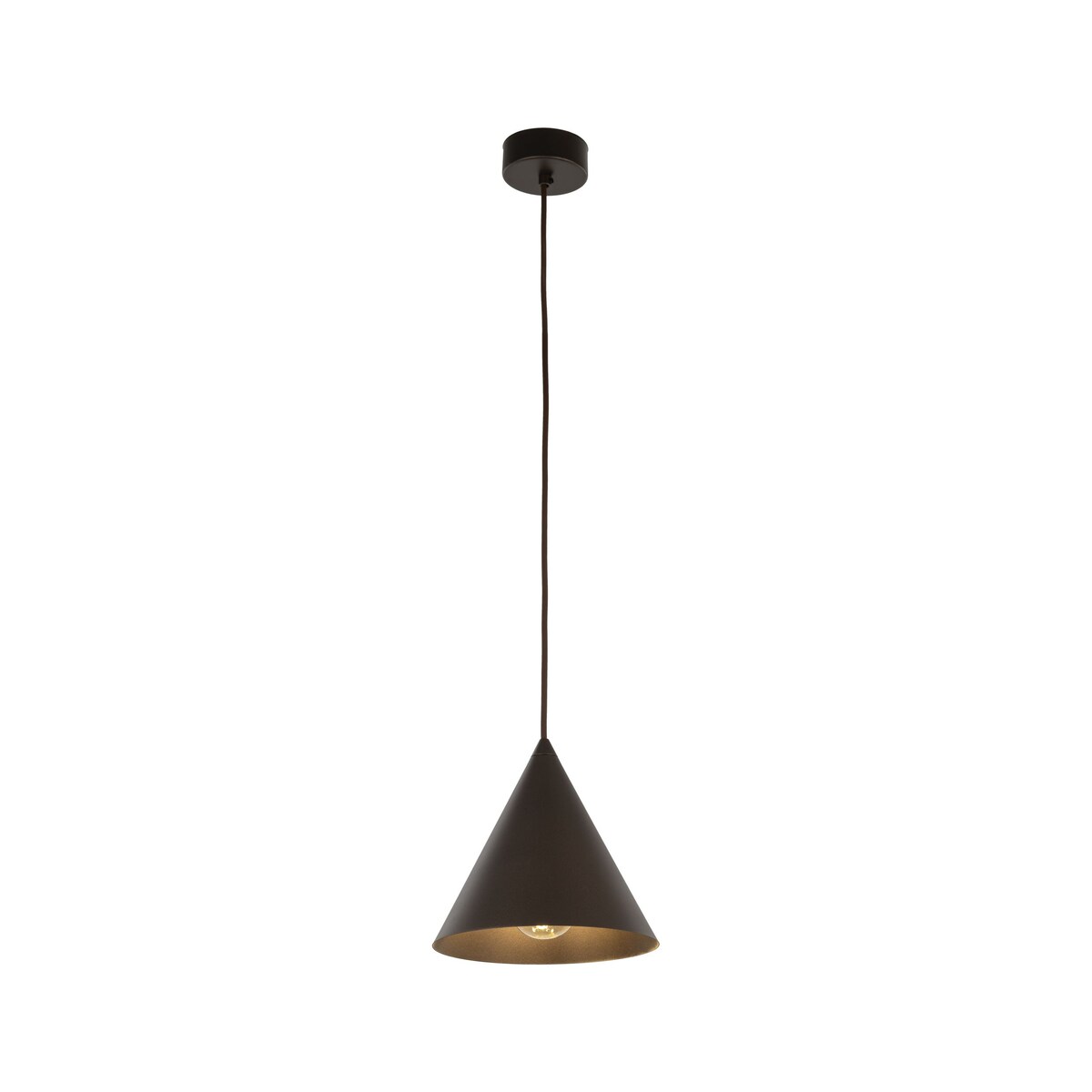 Lampa wisząca CONO BROWN 10073 TK Lighting brązowa metalowa E27 regulowana do salonu i jadalni