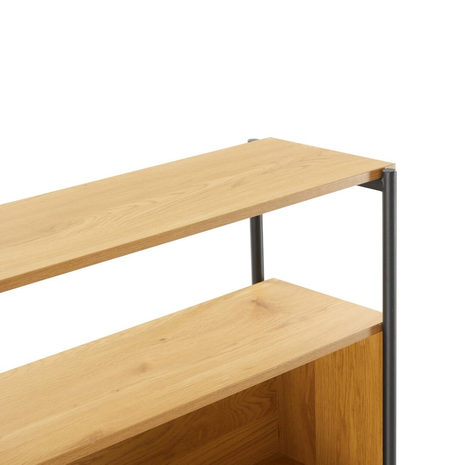 REGAŁ Z 5 PÓŁKAMI I SZAFKĄ Lattes okleina dębowa