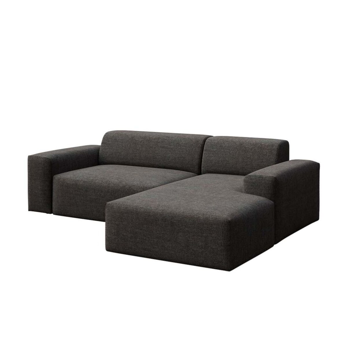 Villet Sofa narożna prawa z funkcją spania i pojemnikiem antracytowa