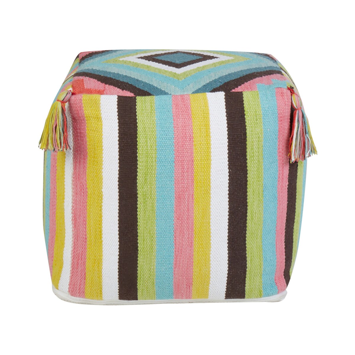 Puf bawełniany 45 x 45 cm wielokolorowy MONEASA