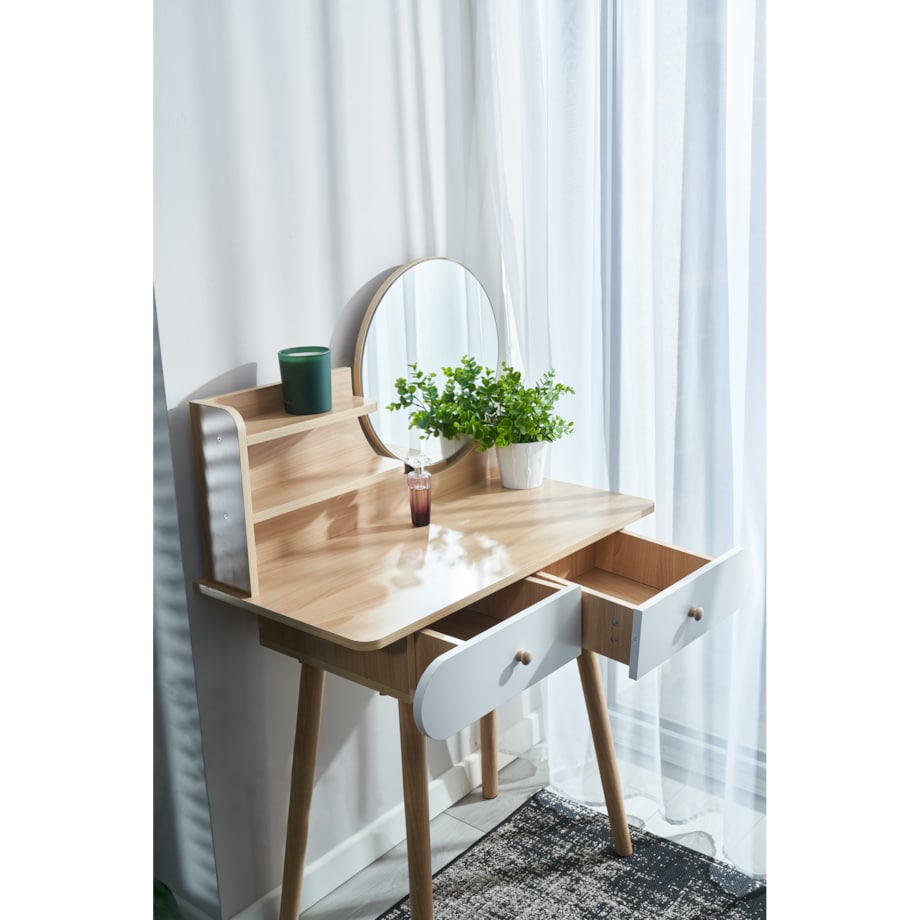 Toaletka z lustrem SCANDI kosmetyczna skandynawska