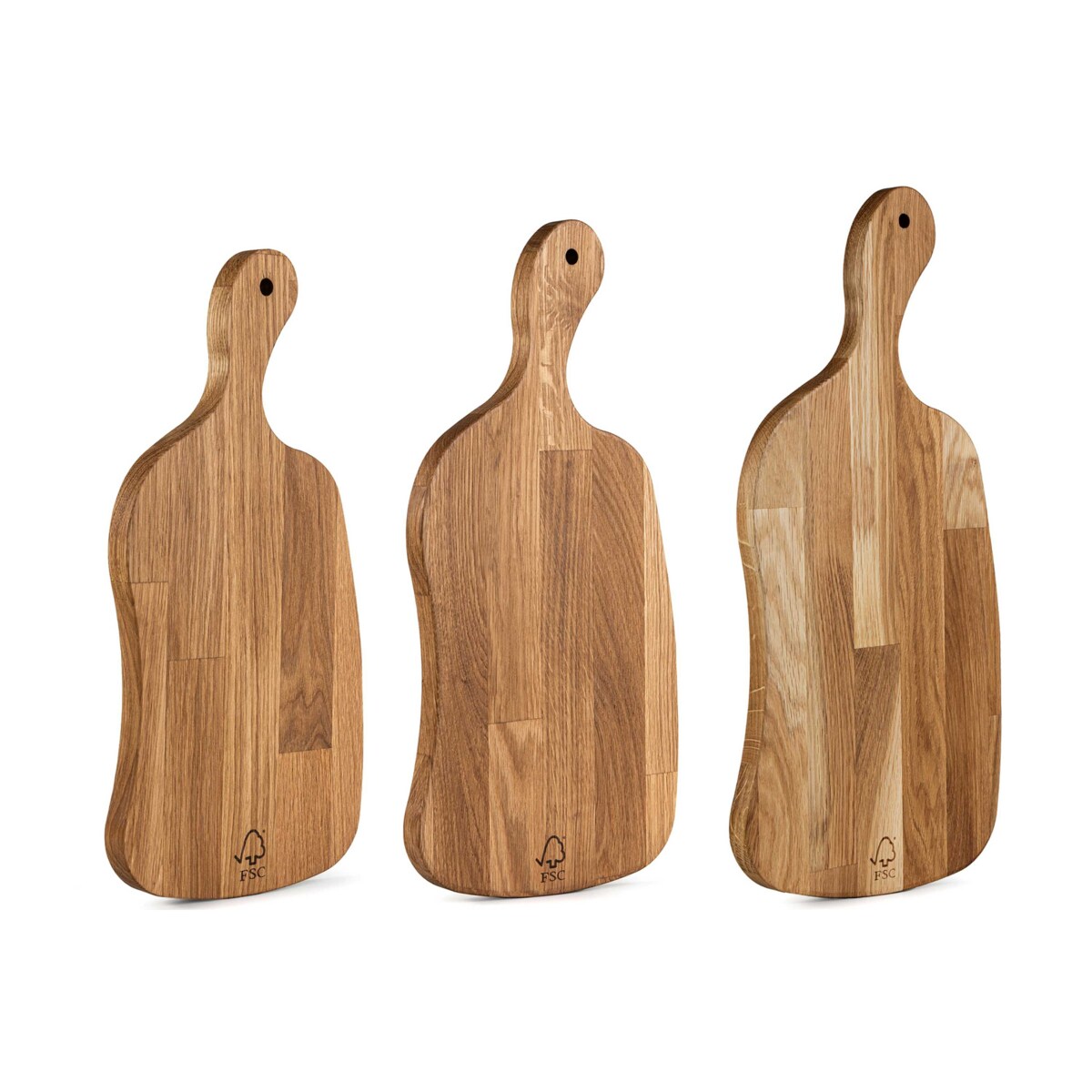 Konsimo LIVO Zestaw desek do krojenia (3szt.), drewno dębowe