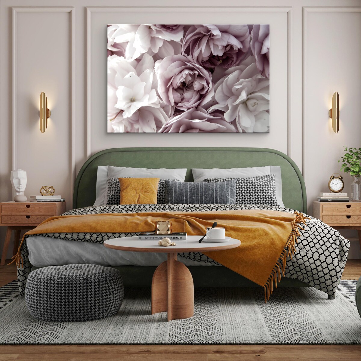 Obraz Do Salonu Pastelowe Peonie 70x50cm