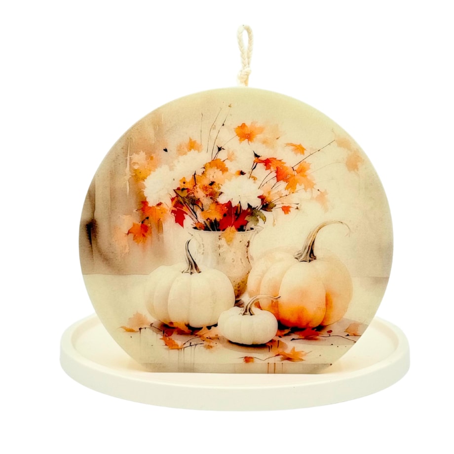 Świeca sojowa na prezent – jesienna dekoracja do wnętrz, bezzapachowa