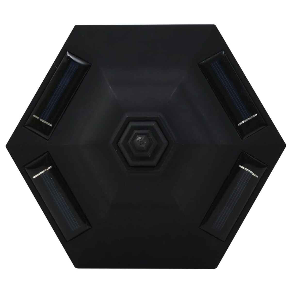 vidaXL Zewnętrzne lampy solarne LED, 3 szt., czarne