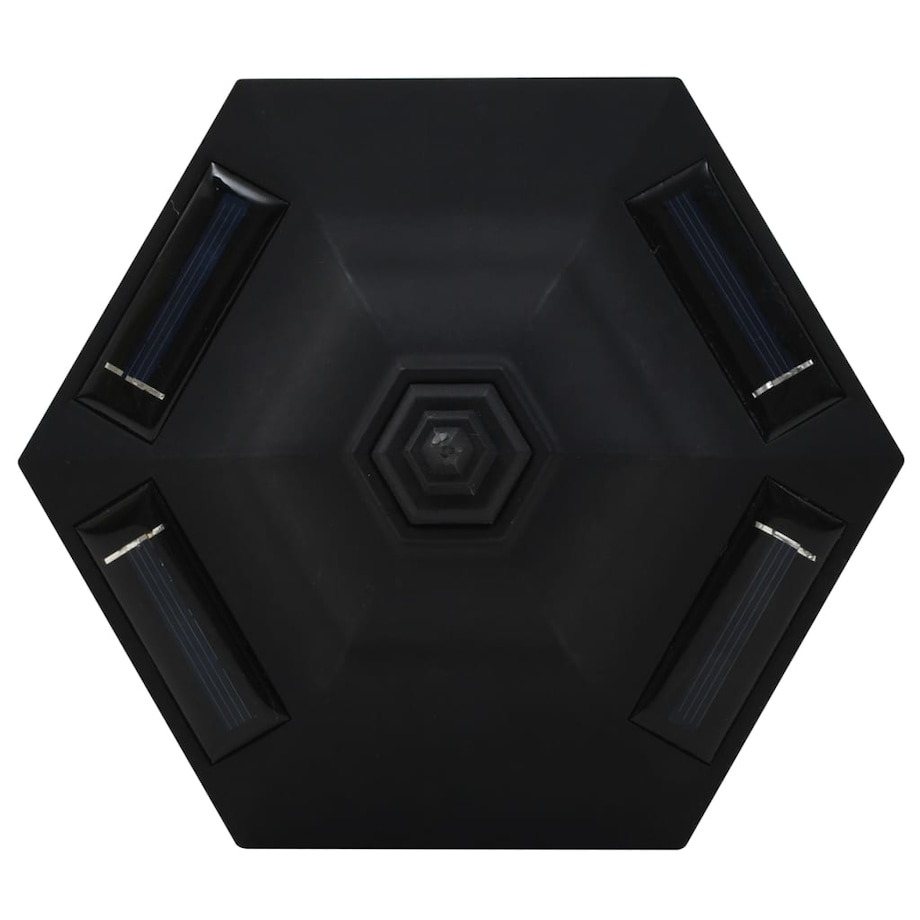 vidaXL Zewnętrzne lampy solarne LED, 3 szt., czarne