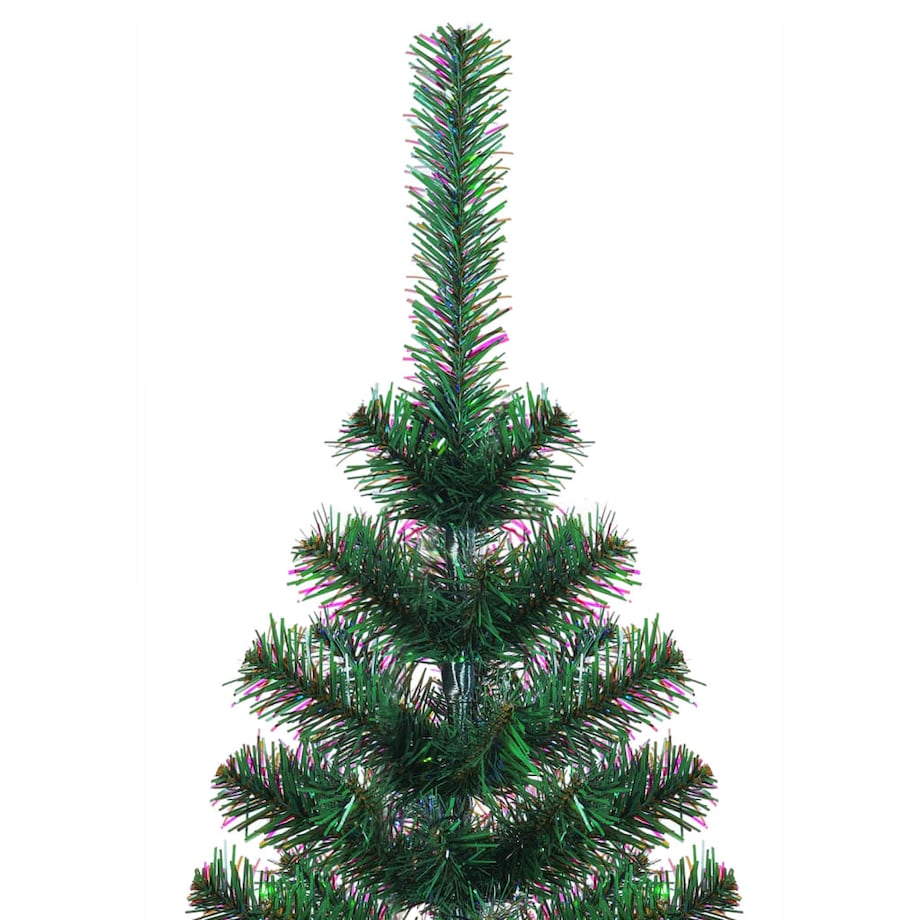 vidaXL Sztuczna choinka z opalizującymi końcówkami, zielona, 150 cm