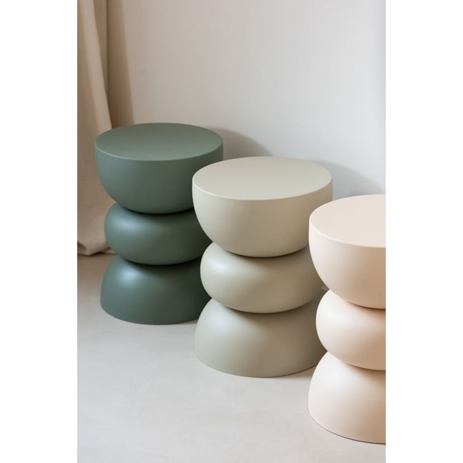 Stolik kawowy okrągły 43,5x32 cm BURBUIA zielony