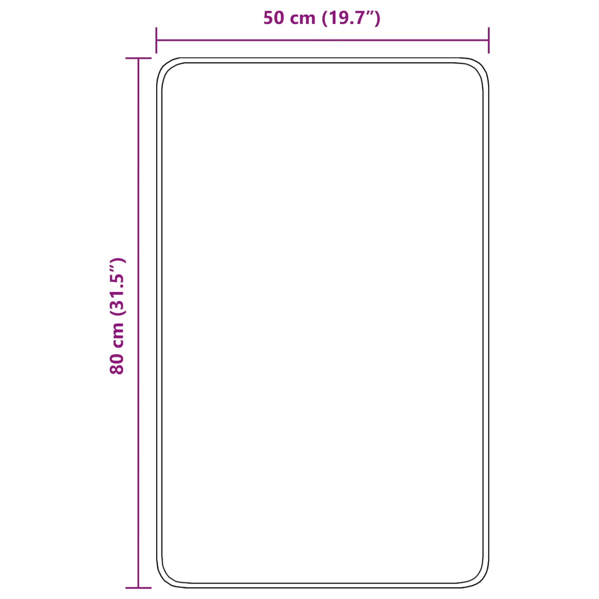 Dywanik łazienkowy vidaXL prostokątny ciemnoszary 50x80 cm polipropylen antypoślizgowy