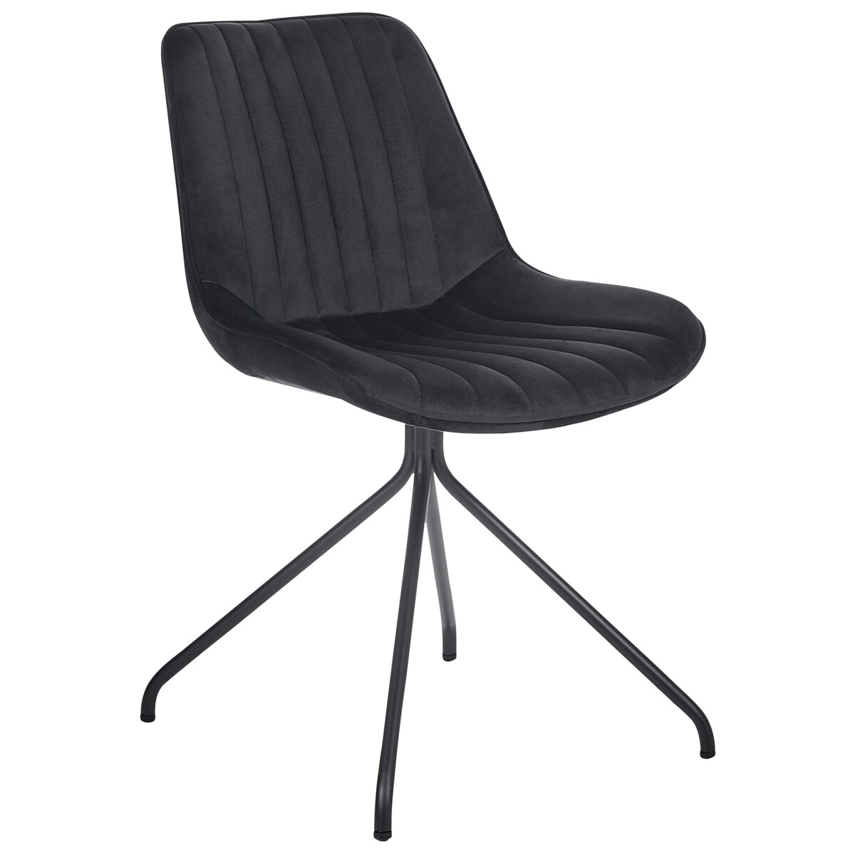 Zestaw 2 krzeseł do jadalni welurowy czarny NAVASOTA