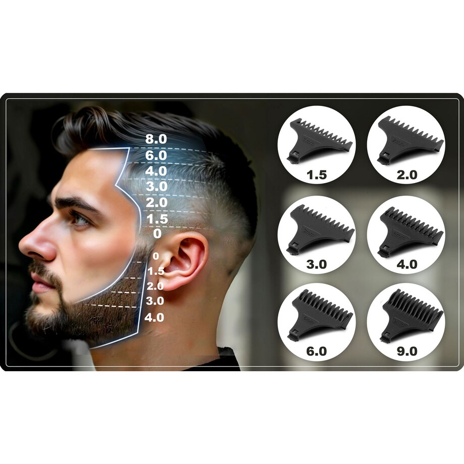 Maszynka do strzyżenia włosów brody Berdsen BD-261 złota Barber