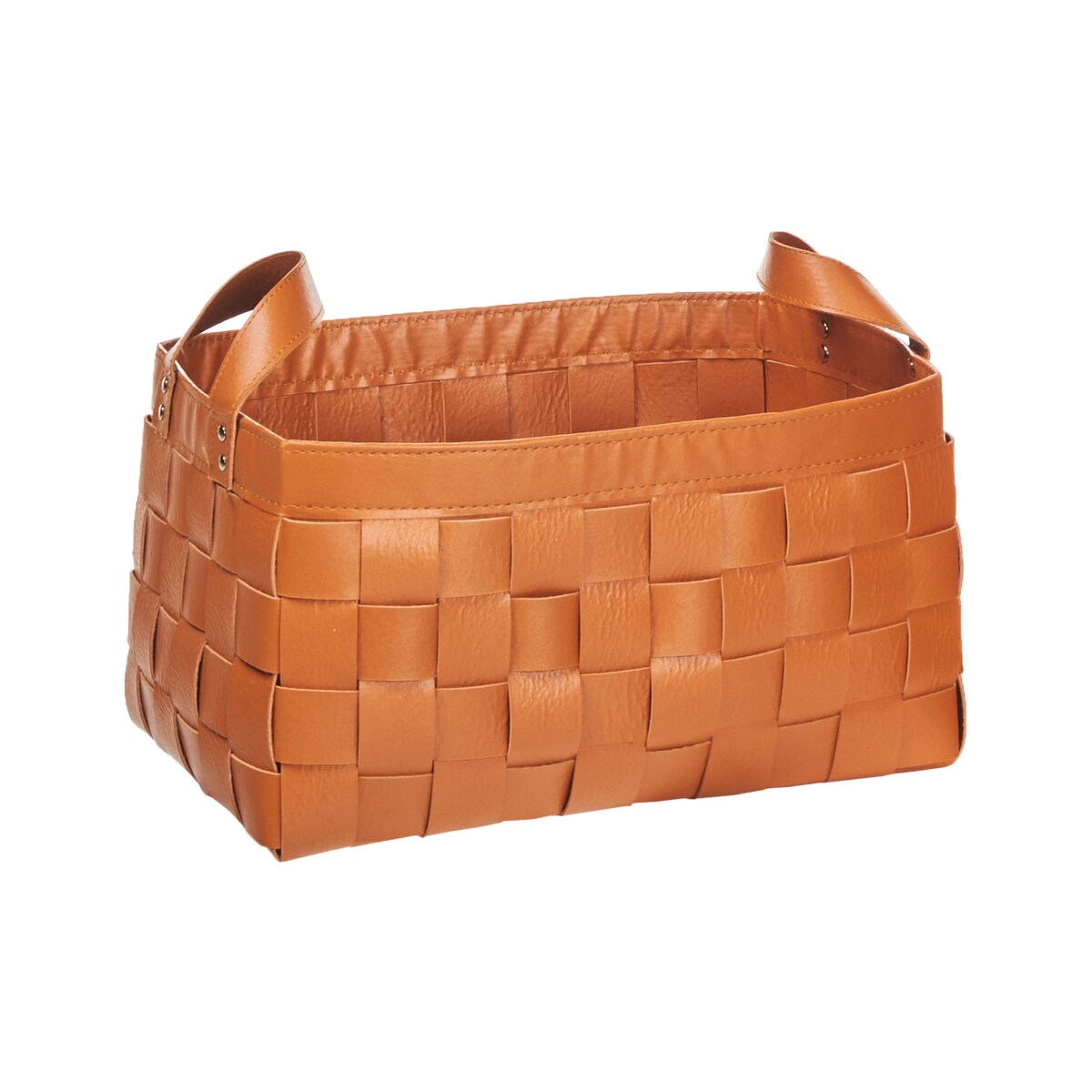 Zestaw 2 koszy z ekoskóry złoty brąz SIPPAR