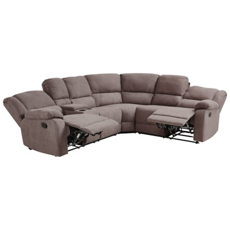 Sofa z manualną funkcją relaksu beżowa ROKKE