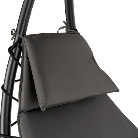 Leżak Ogrodowy Z Parasolem Leżanka Z Daszkiem Łóżko Szary CARPA
