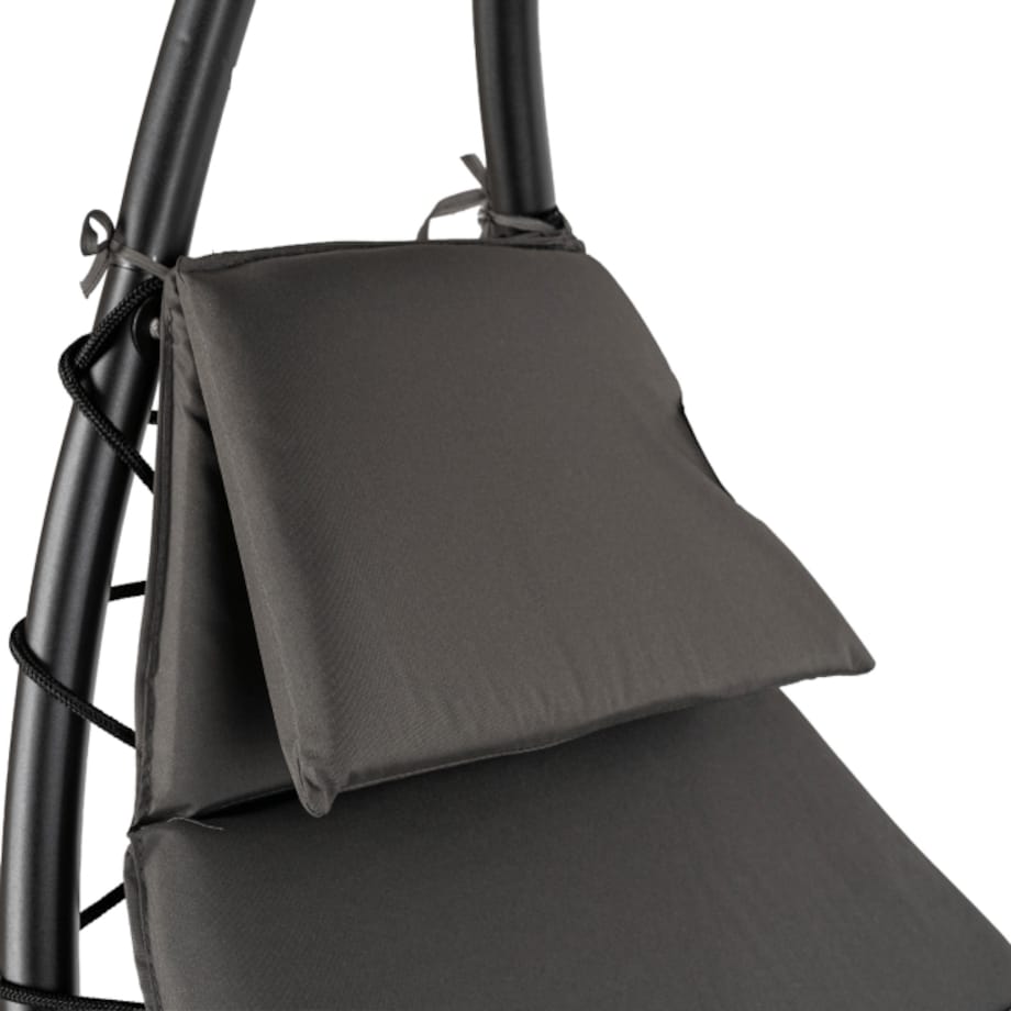 Leżak Ogrodowy Z Parasolem Leżanka Z Daszkiem Łóżko Szary CARPA