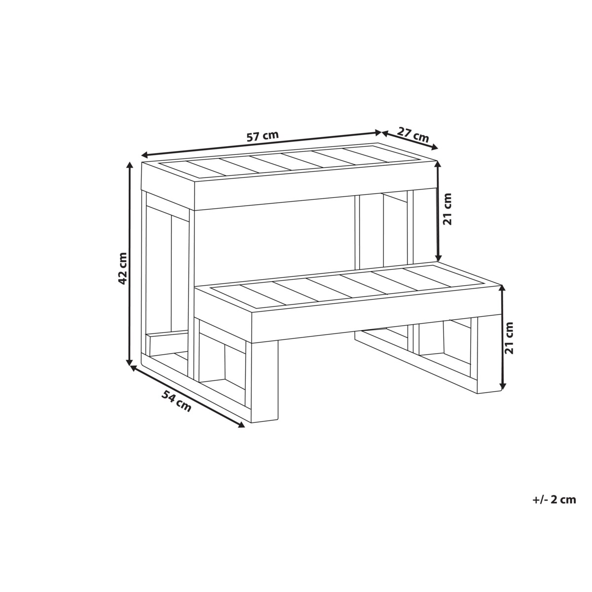 Schodki do wanny ogrodowej LIMAY Szary