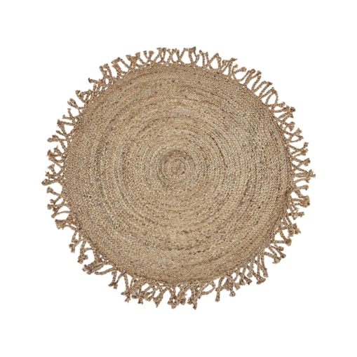 Dywan okrągły z juty ⌀ 120 cm beżowy ZONGULDAK