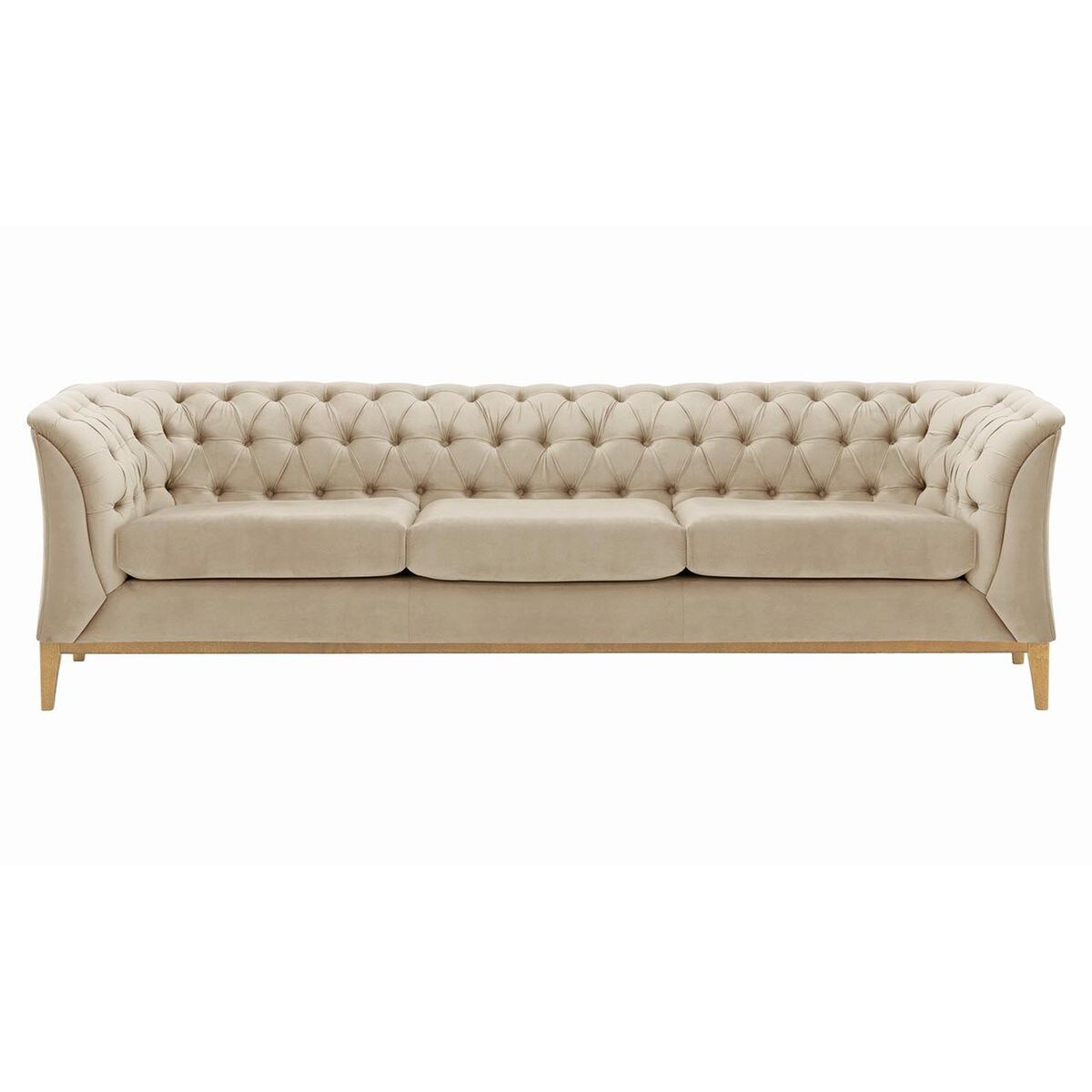 Sofa trzyosobowa Chesterfield Modern Wood-Velluto 2