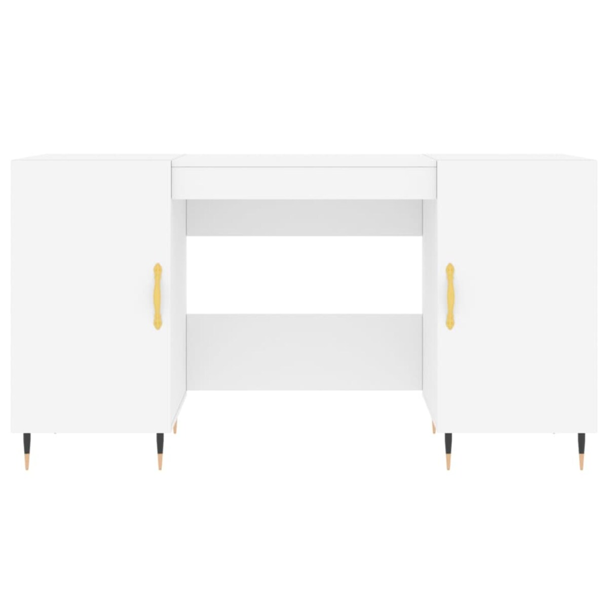 vidaXL Biurko, białe, 140x50x75 cm, materiał drewnopochodny