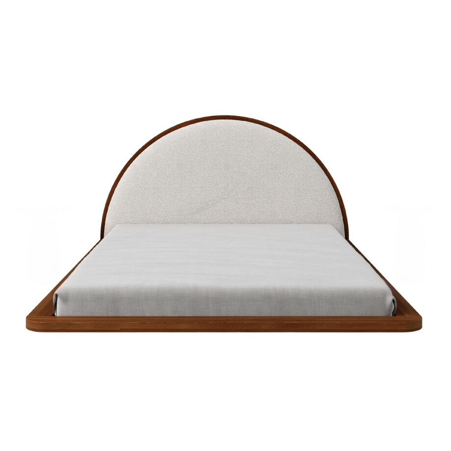 Łóżko lewitujące drewniane bukowe Visby MOMOKO / 140x200 cm, kolor orzech