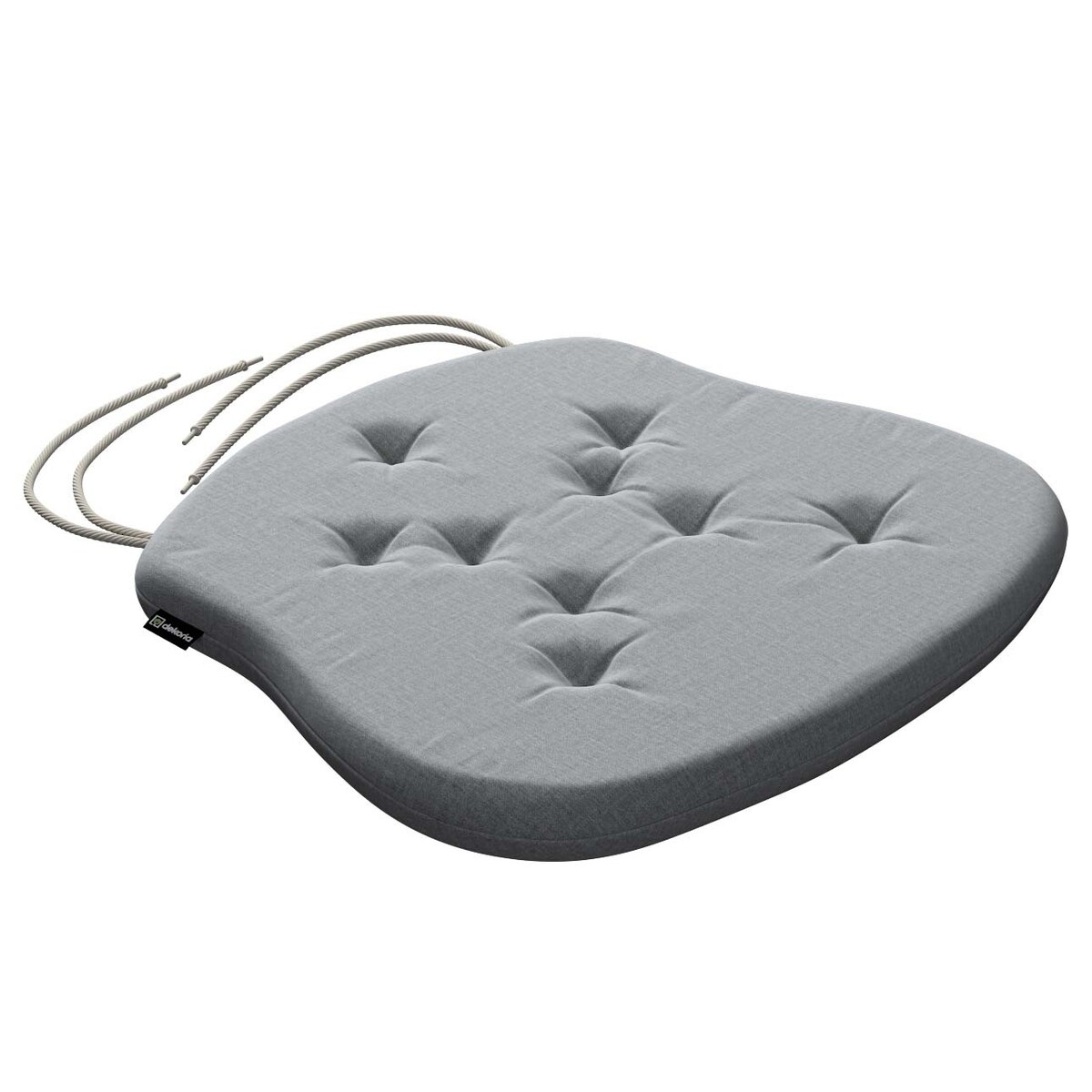 Poduszka na krzesło Filip, ciemno szary welwet, 41 x 38 x 3,5 cm, Ingrid