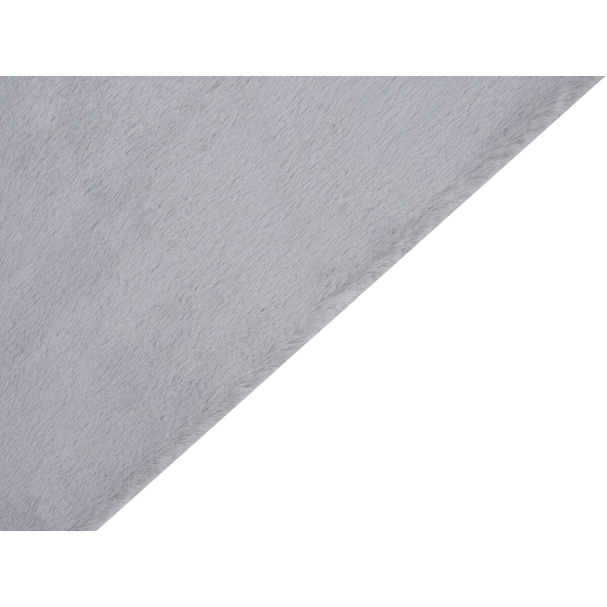 Dywan sztuczne futro królika 80 x 150 cm szary MIRPUR