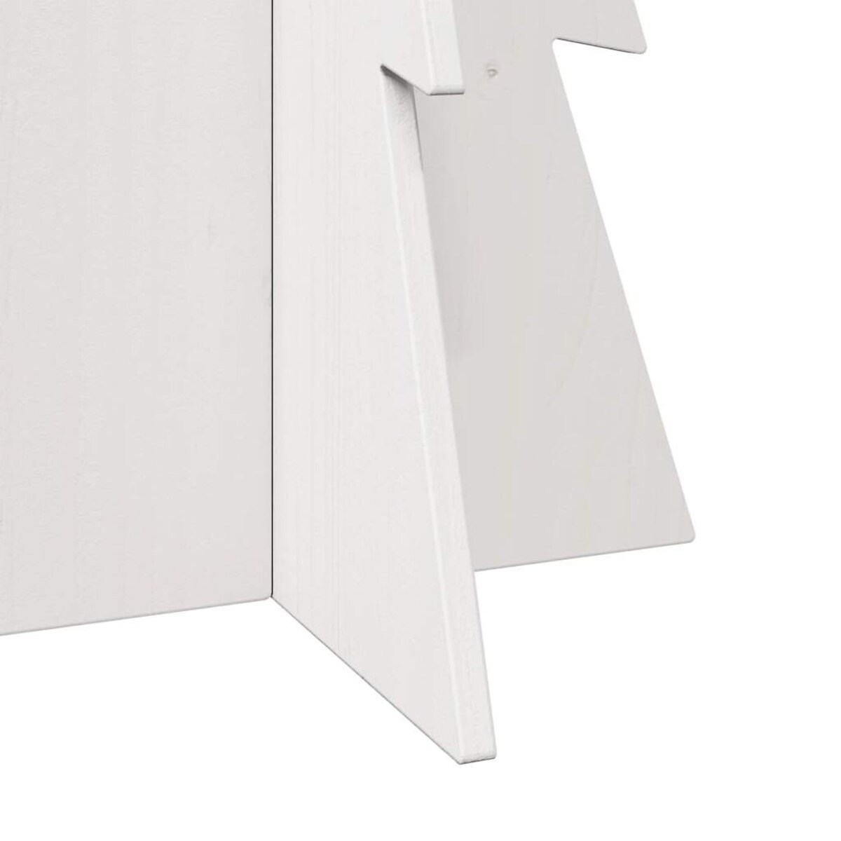 vidaXL Drewniana choinka do udekorowania, biała, 112 cm, sosnowa