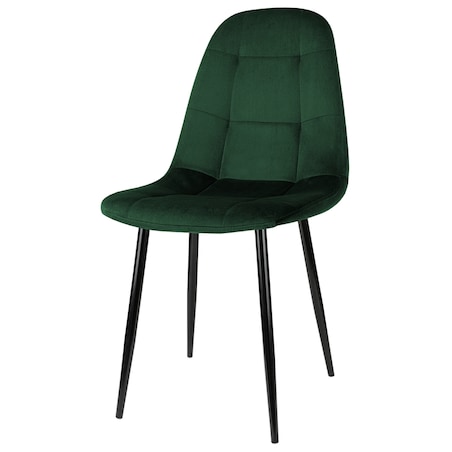 Krzesło tapicerowane do salonu jadalni welurowe pikowane nowoczesne