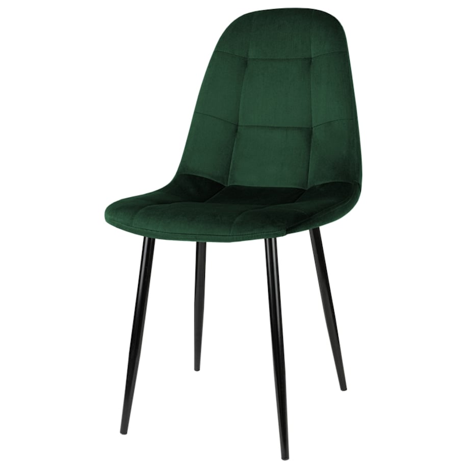 Krzesło tapicerowane do salonu jadalni welurowe pikowane nowoczesne