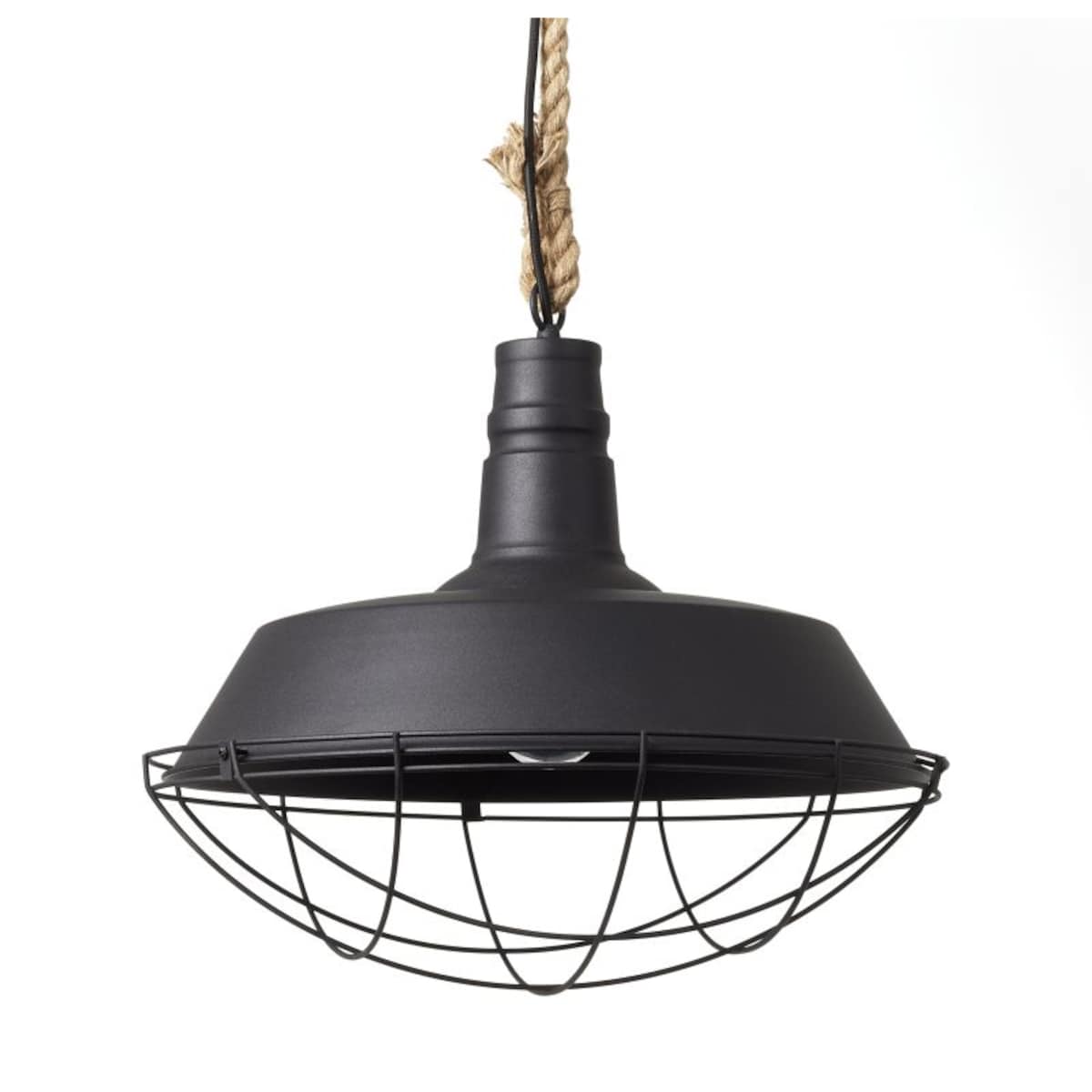 Zwis industrialny Rope 93614/06 Brilliant ze sznurem metal czarny