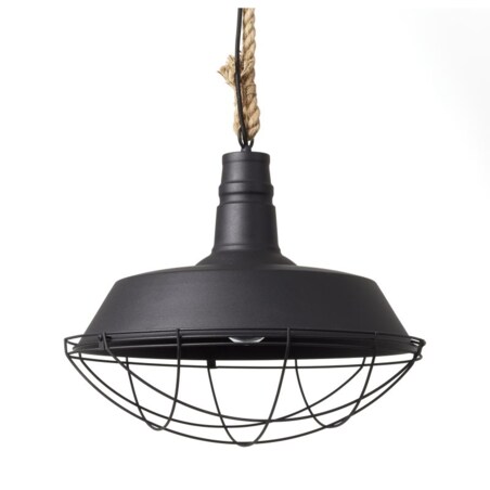 Zwis industrialny Rope 93614/06 Brilliant ze sznurem metal czarny