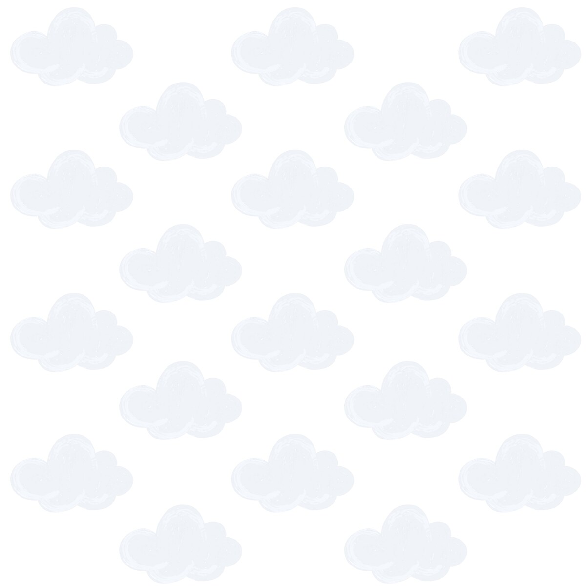 Naklejki Na Ścianę Dla Dzieci Białe Chmurki Pastelowe Chmury Boho Zestaw 60x30cm