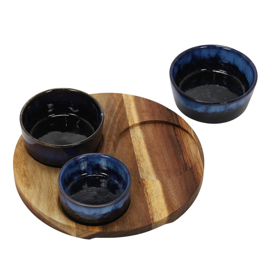 Taca na przekąski z miseczkami z kamionki, Ø 20 cm