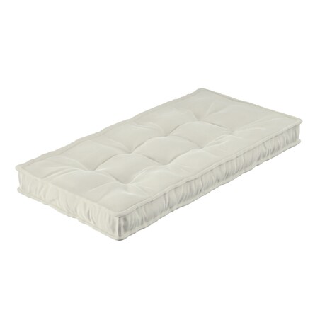 Materac francuski, śmietankowa biel, 120x60x10cm, Posh Velvet