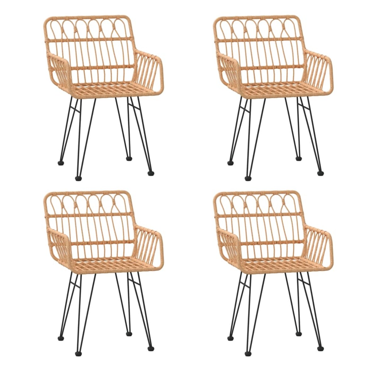 vidaXL 5-częściowy zestaw mebli ogrodowych, polirattan